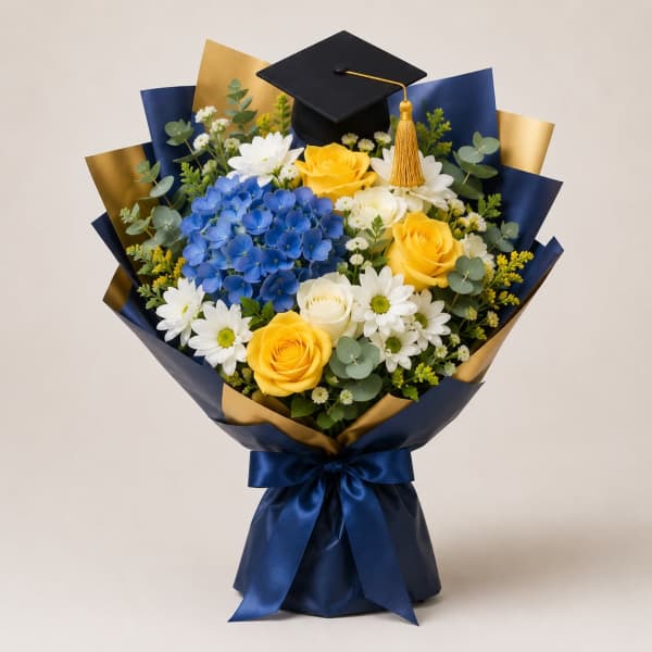Blue & Gold Honor Bouquet