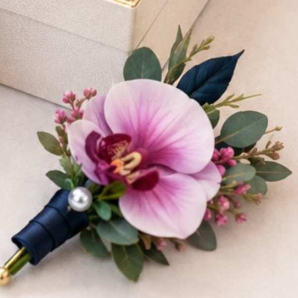 Blush Orchid Boutonniere