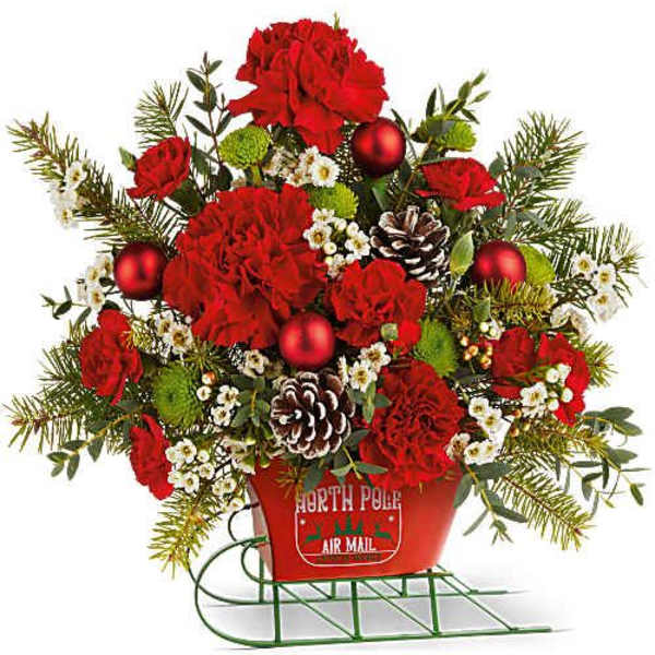 Teleflora's North Pole Sleigh Bouquet