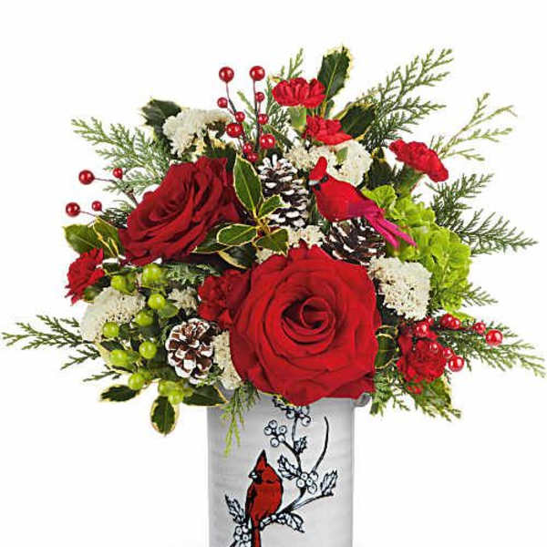 Teleflora's Christmas Cardinal Bouquet