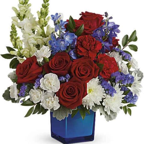 Red, White, & Blooms Bouquet