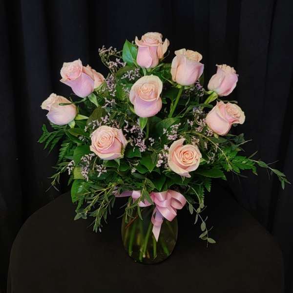 Dozen Pink Roses