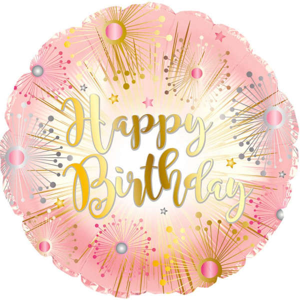 18" Rose Gold Happy Birthday Balloon