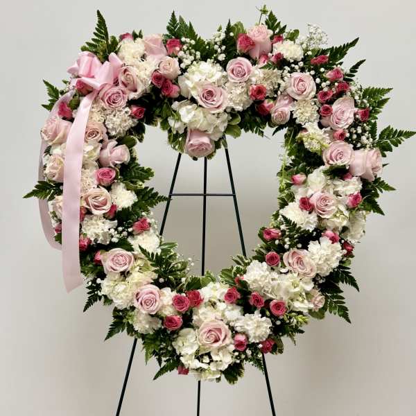 Heart Wreath Pink