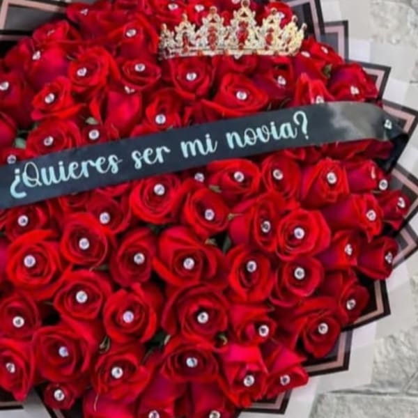 Queen of My Heart Proposal Bouquet