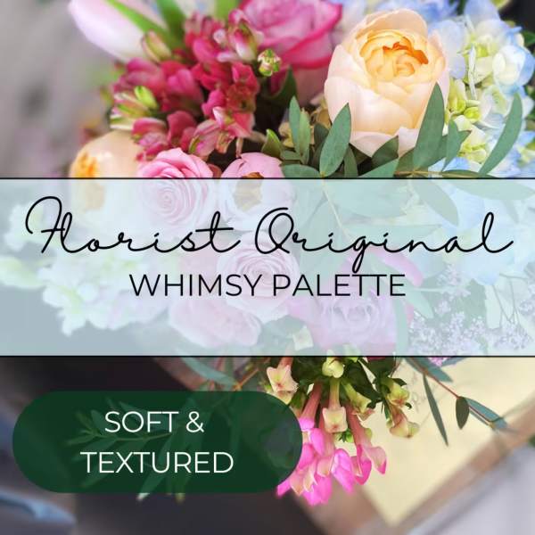 Pastel bouquet with roses, hydrangea, and pink blooms