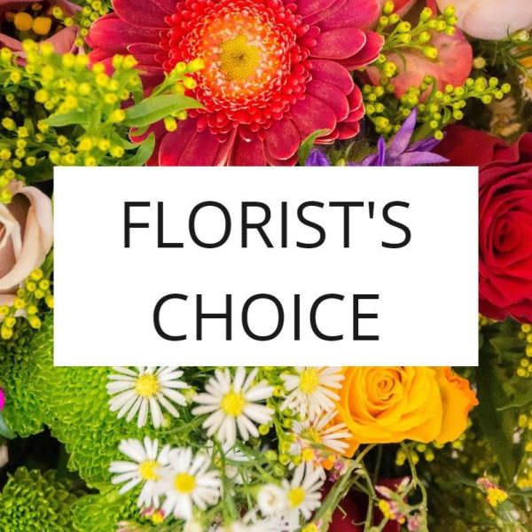 Florist's choice bouquet with mixed colorful flowers