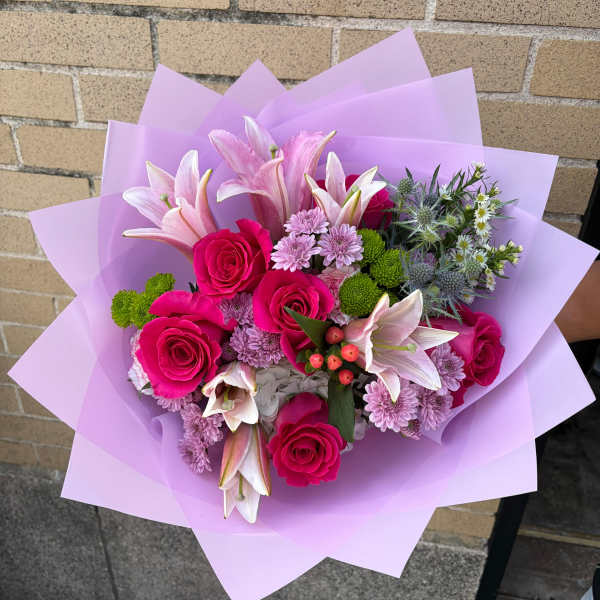 Blushing Lilies & Roses