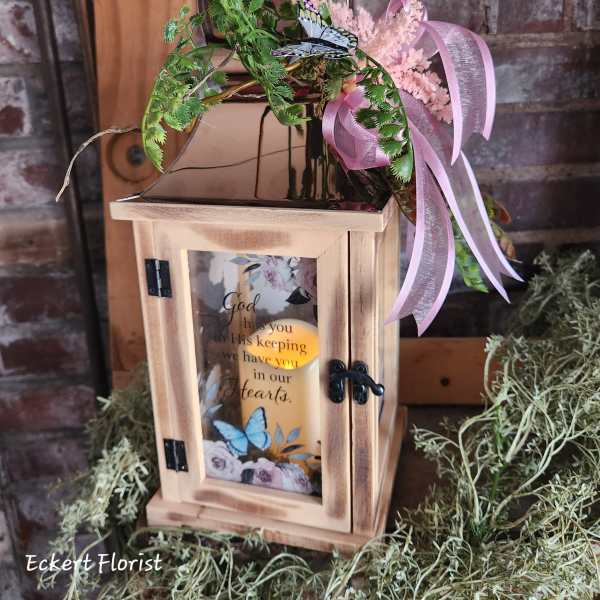 Eckert Florist's "God Has You In His Keeping" Lantern *Our Local Delvery Only