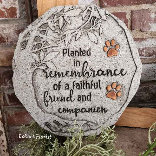 Eckert Florist's "Planted In Remembrance..." Pet Memorial Stone