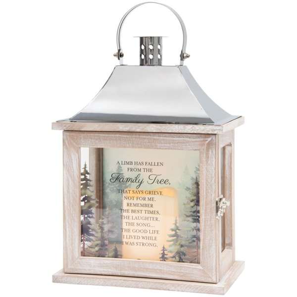 Family Tree LED candle Lantern