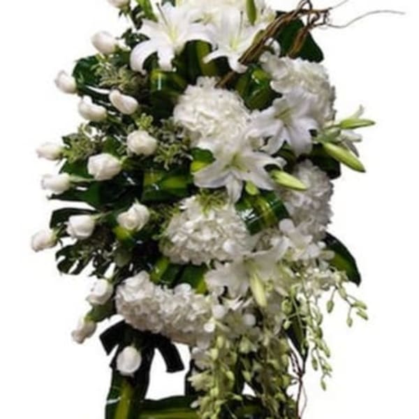 Graceful White Standing Spray