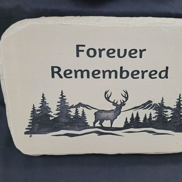 "Forever Remembered" Concrete Stone with Easel