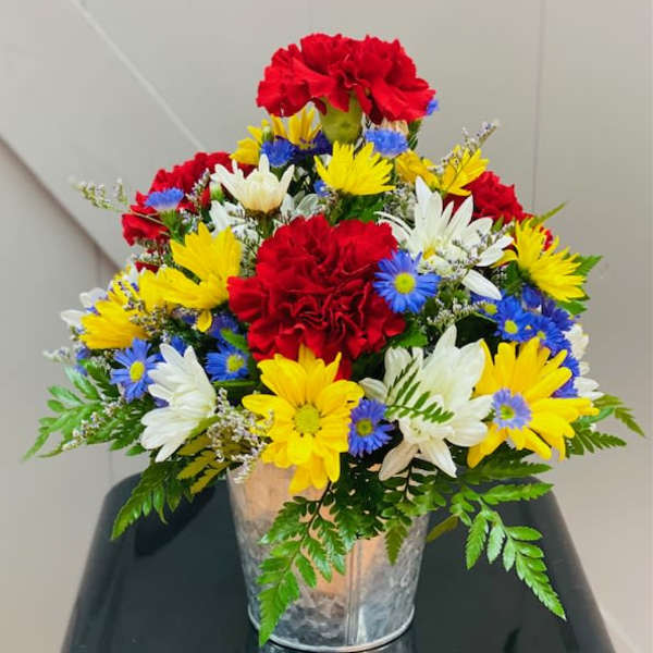 Bucket of flowers