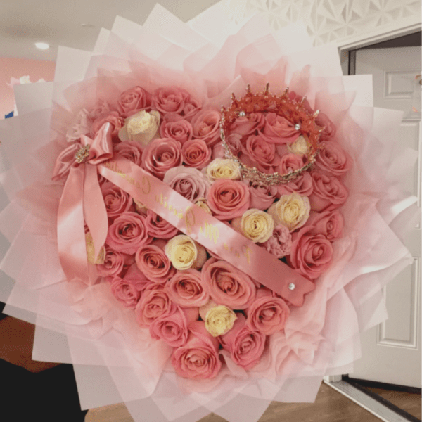 Blushing Heart Bouquet