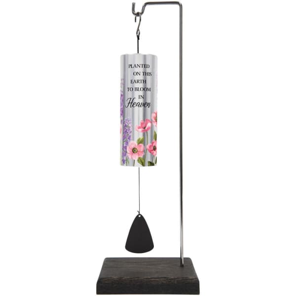 Eckert Florist's "In Heaven" – Mini Cylinder Sonnet Wind Chime with stand *Our Local Delivery Only