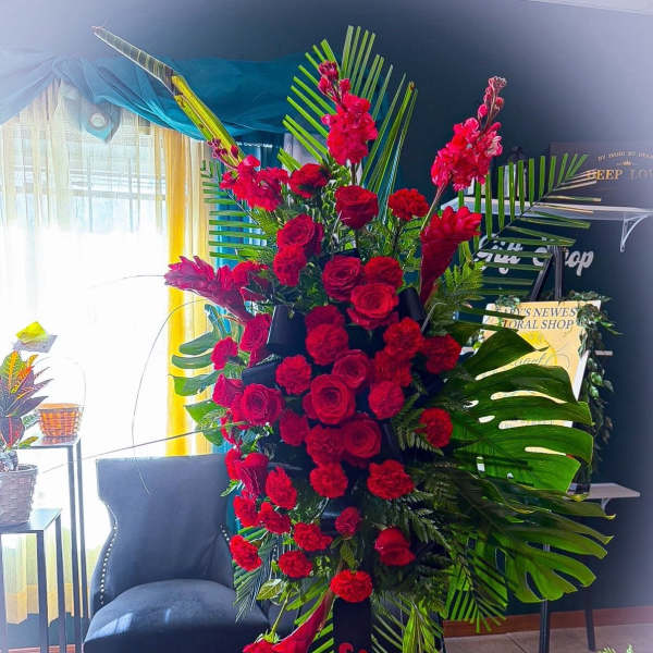 Crimson Tribute Standing Spray