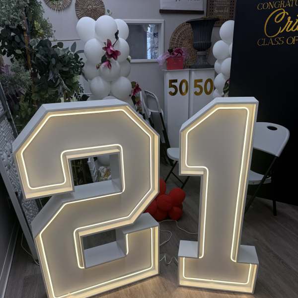 21 Neon Numbers (4ft)