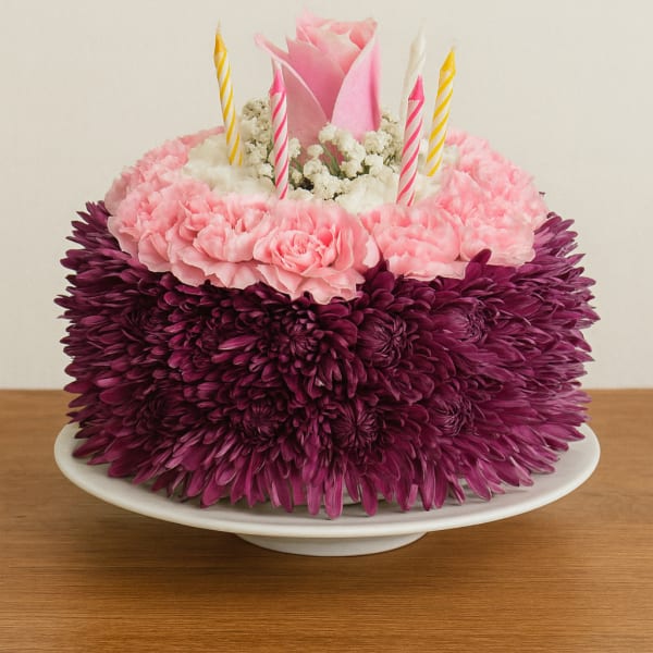 Fresh Flower Bento Cake Bouquet