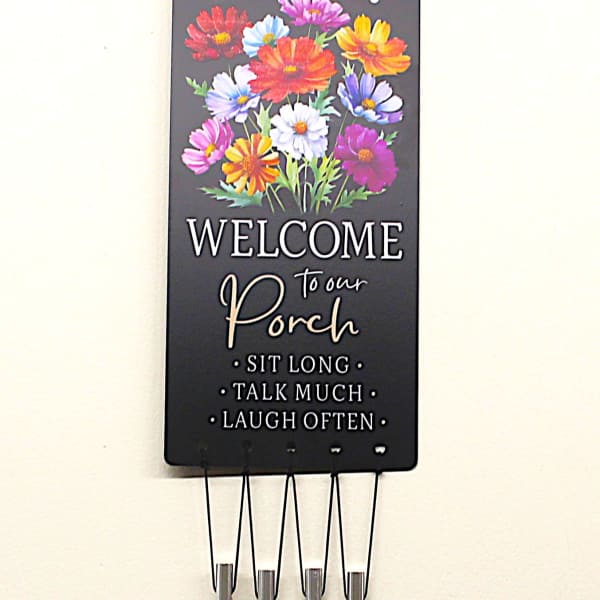 25 3/4 Welcome to our porch windchime