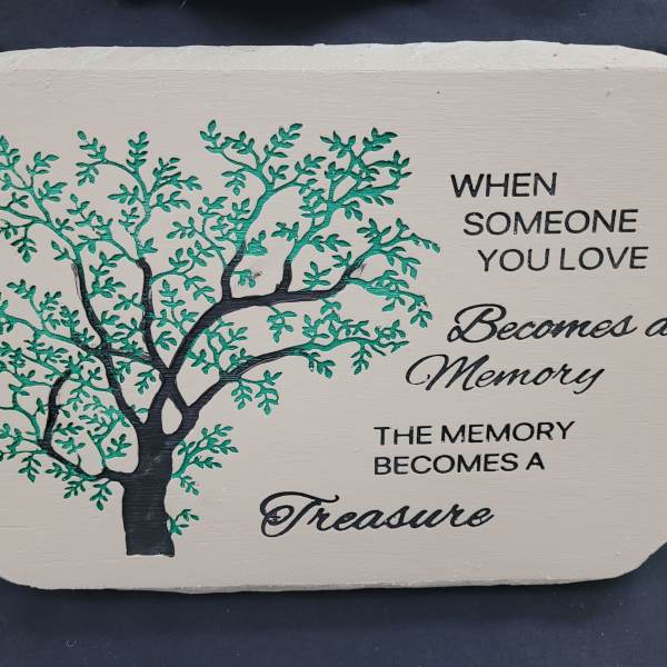 "When Someone You Love" Concrete Stone with Easel