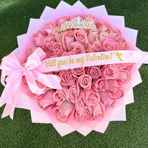 (will you be my Valentine?) Beautiful Pink Maxi Bouquet