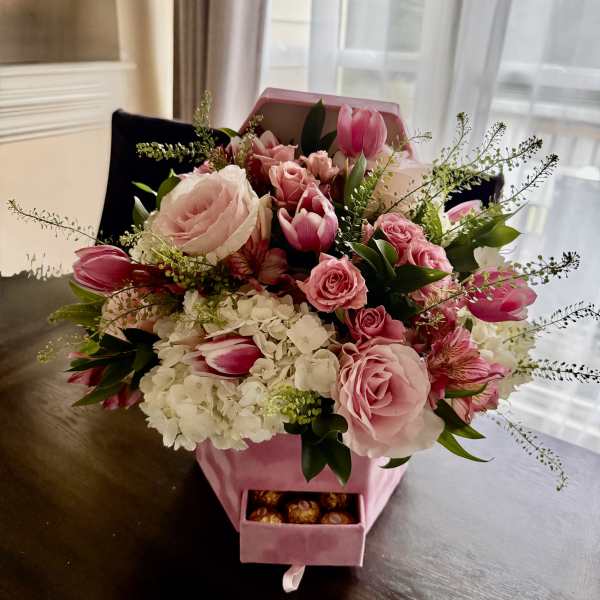 Designer choice in pink velvet …