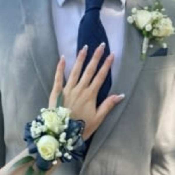 White and Navy Prom Homecoming Combo(s)