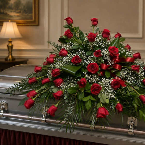 C20 - RED ROSE CASKET SPRAY