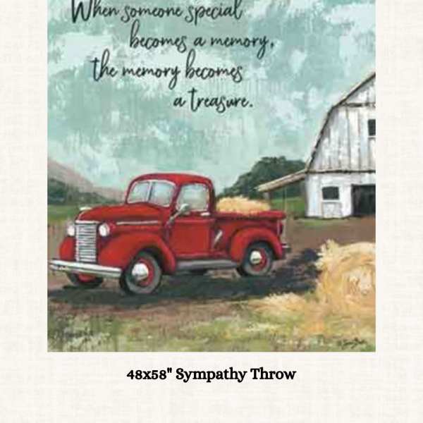 Red Truck Sympathy Throw