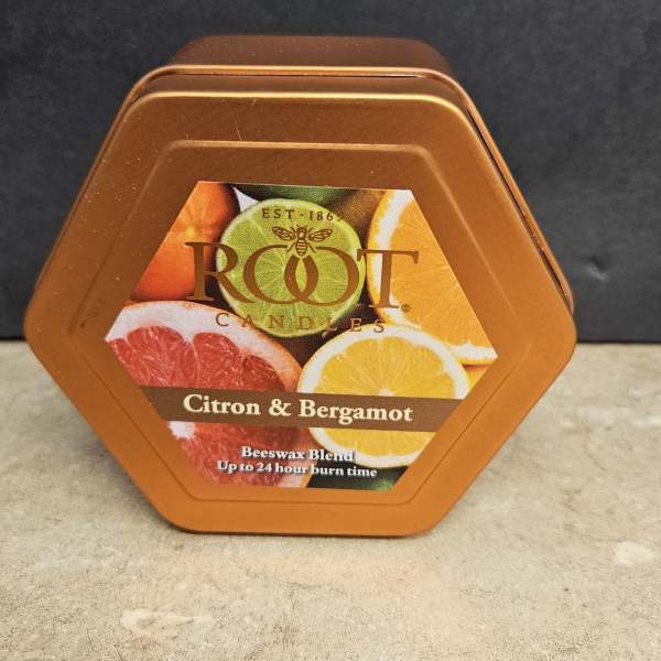 Root Candle Citron & Bergamot Tin S