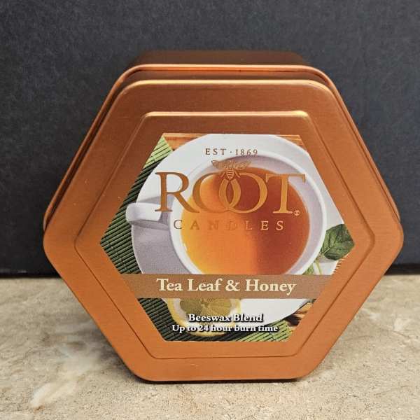 Root Candle Tea leaf & Honey Tin S
