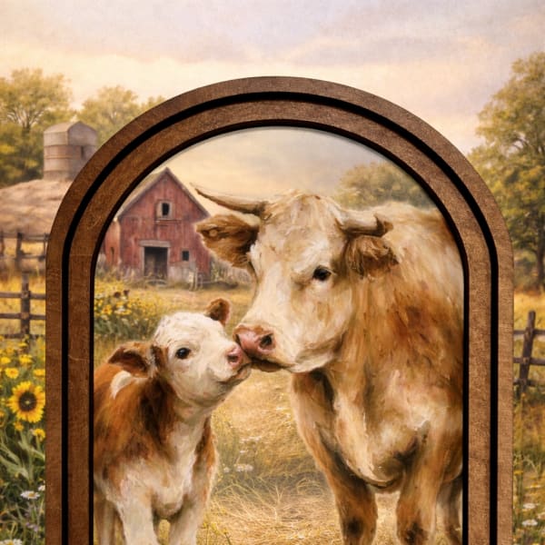 Cow Calf Framed Art