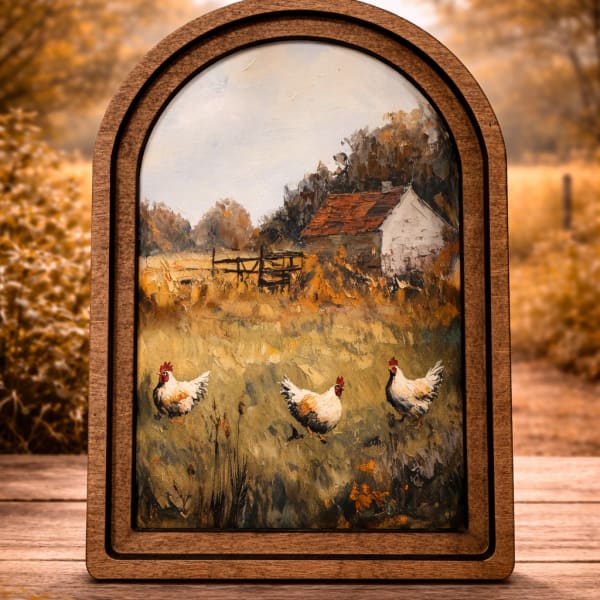 Chickens Framed Art
