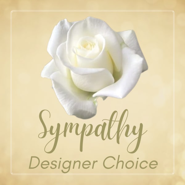 White rose on a pale yellow sympathy card