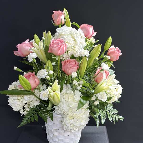 Lily & Rose Basket Floral Arrangement