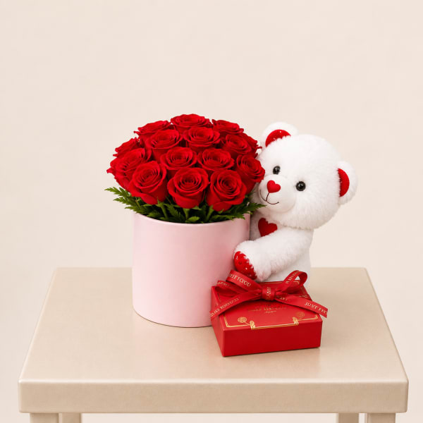 Red Rose & Teddy Gift Box™
