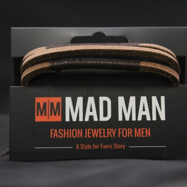 Mad Man Men's Leather Bracelet - Madison