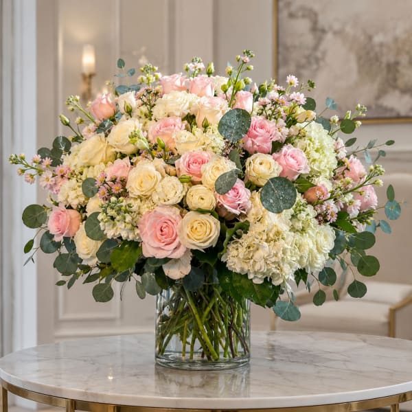 Pastel rose garden by Petal Perfection