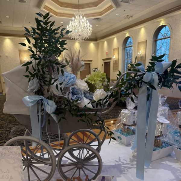 Baby Carriage Centerpiece