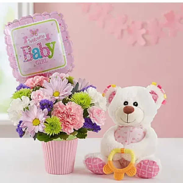 Welcome Baby Girl Luxe Gift Set