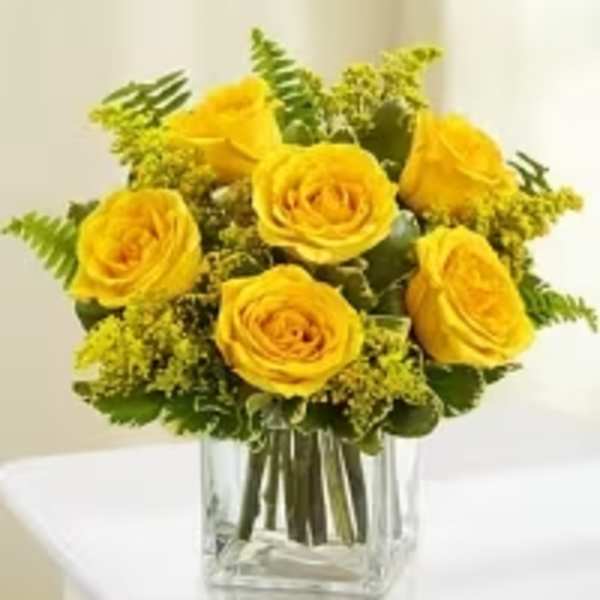 Golden Glow Cube Arrangement