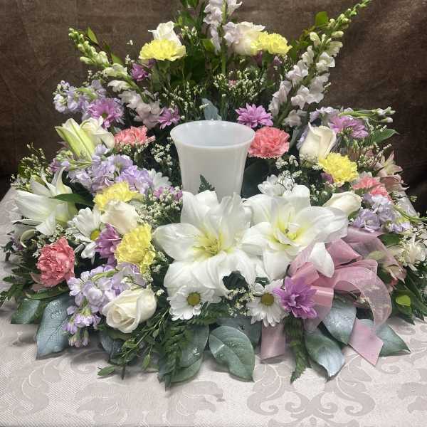 Urn Wreath - Pastel Colors