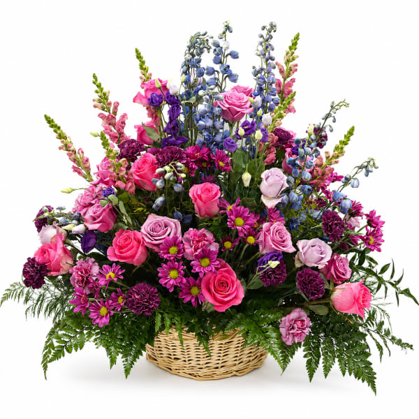 Blushing Garden Tribute Basket