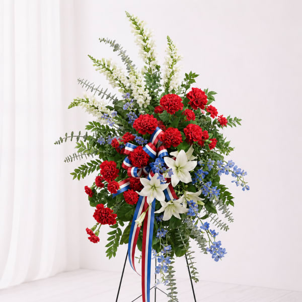 Patriotic Honor Standing Spray