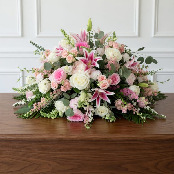 Pink Garden Casket Spray