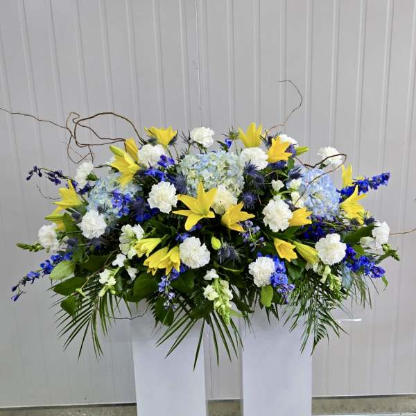 Coastal Tranquility Casket Spray