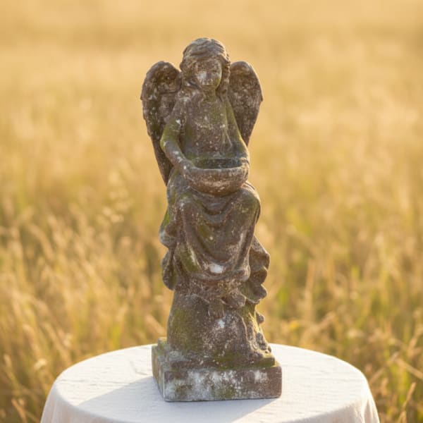 Faux Concrete Garden Angel
