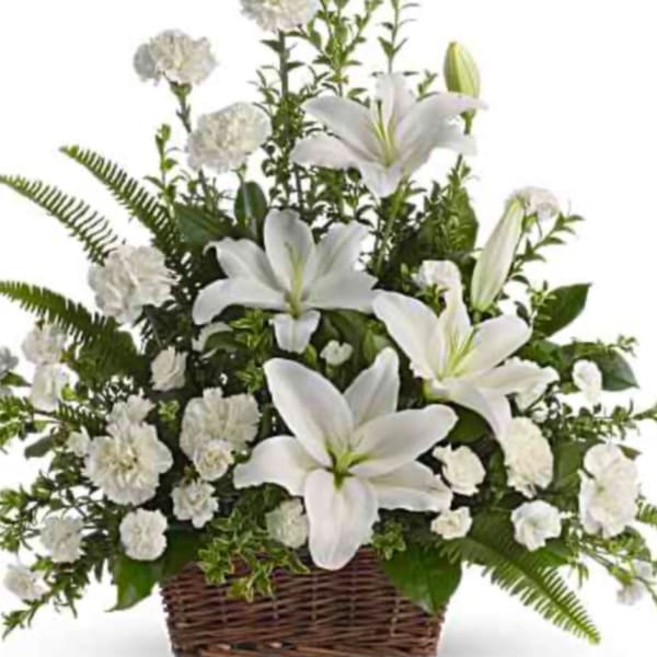 Peaceful Lilies Basket