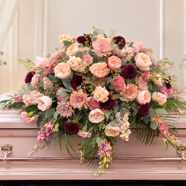 Blushing Grace Casket Spray
